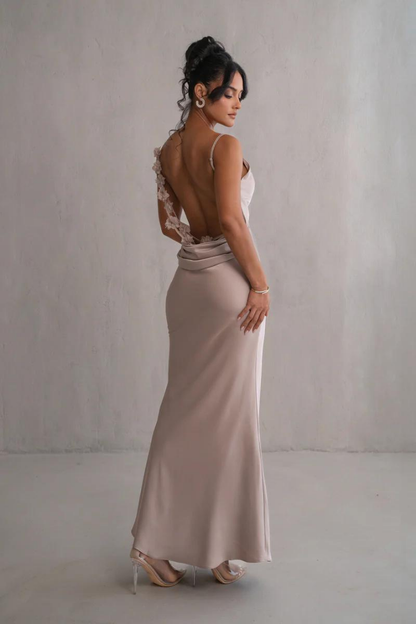 RUBY MAXI LONG DRESS-RED